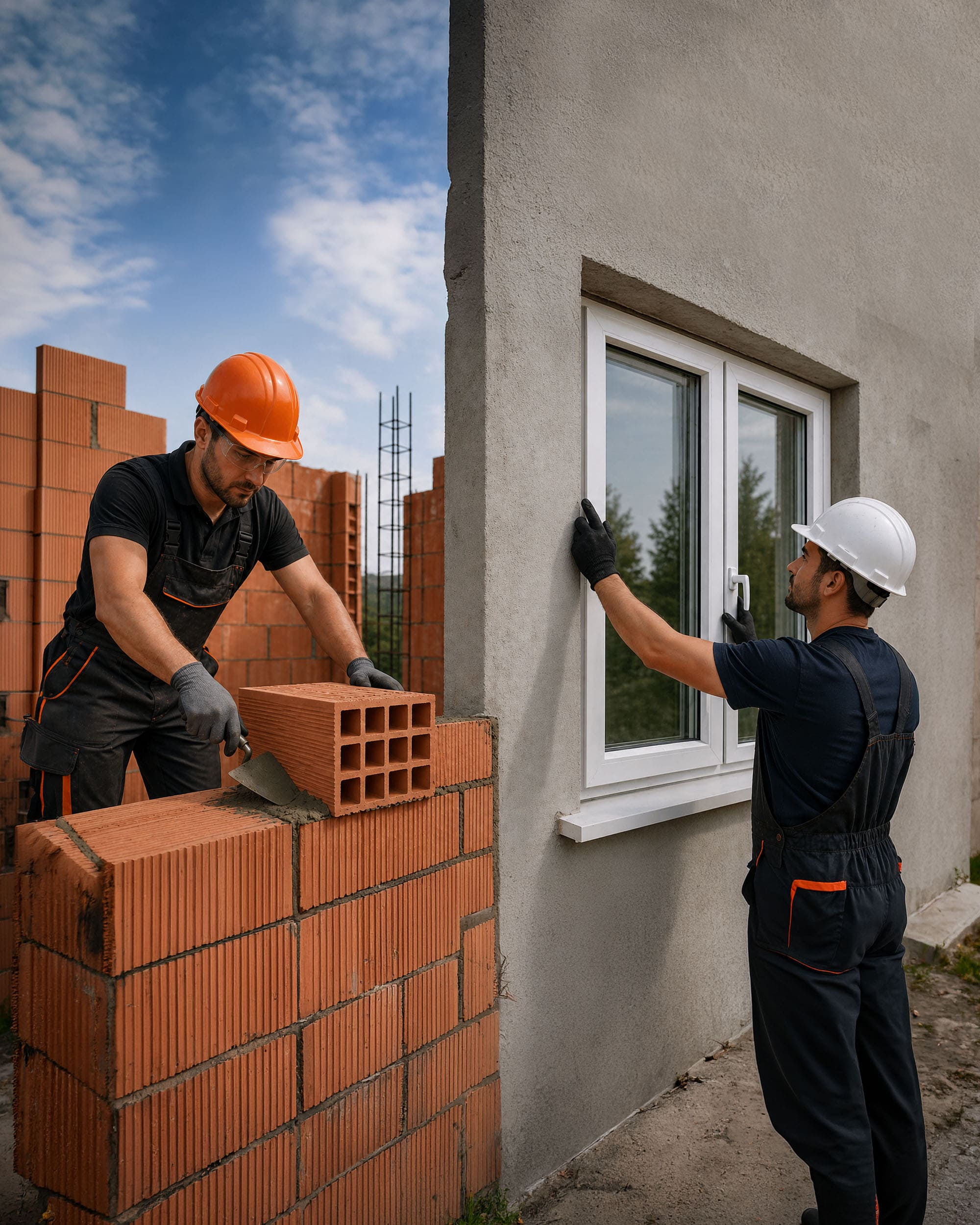 Sun Bird premium construction project featuring Fenesta uPVC and Porotherm bricks